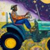 astro farmer on a tractor